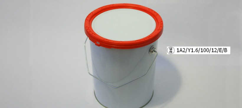 Plastic reinforced ring for a can UN homologation